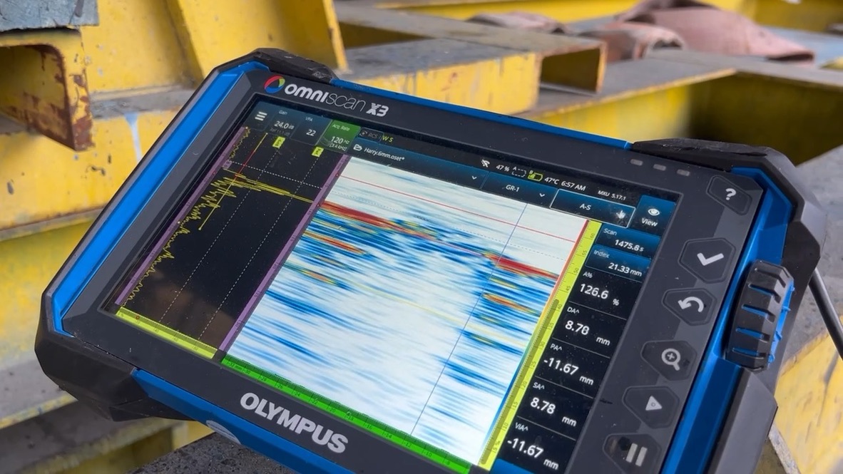 Martin conducting inspection work